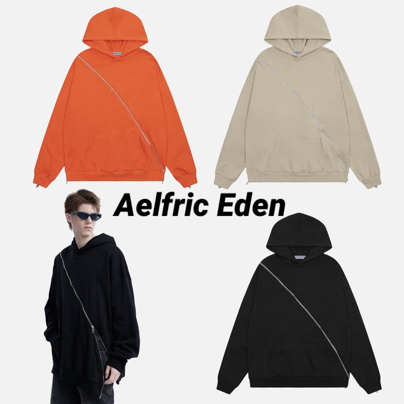 ◆Aelfric Eden◆ ソリッド ZIP UP パーカー 送料込