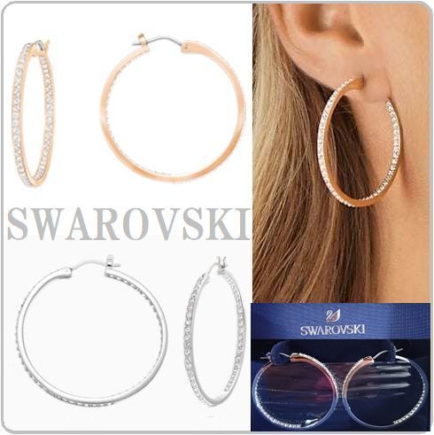 SWAROVSKIスワロフスキー Sommersetフープピアス 追跡送料関税込