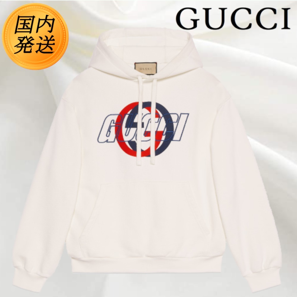 ユニセックス♪【国内発送★GUCCI】フーデッド スウェットシャツ