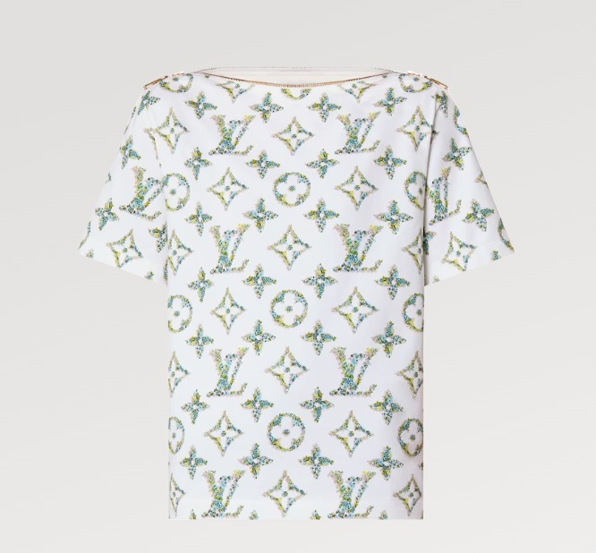 Louis Vuitton《フローラルモノグラム ボートTシャツ》DHL 直営
