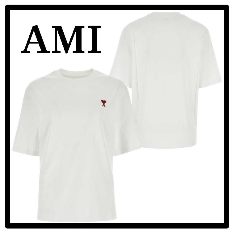 ★関税込★AMI★アミ WITH LOGO EMBROIDERED T SHIRT★