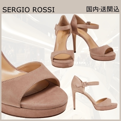 VIP★SERGIO ROSSI スエード サンダル プラットフォーム 厚底