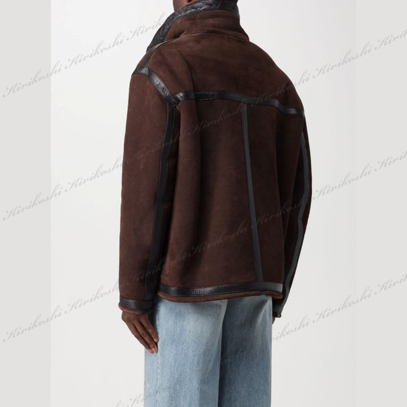 ◇FENDI 24SS 最新作◇ メンズ ロゴ レザー ジャケット/ Brown