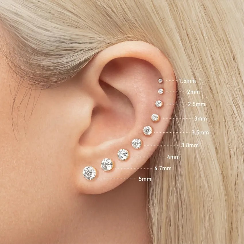 国内発|MARIA TASH Invisible Set Diamond 2.5mm シングルピアス