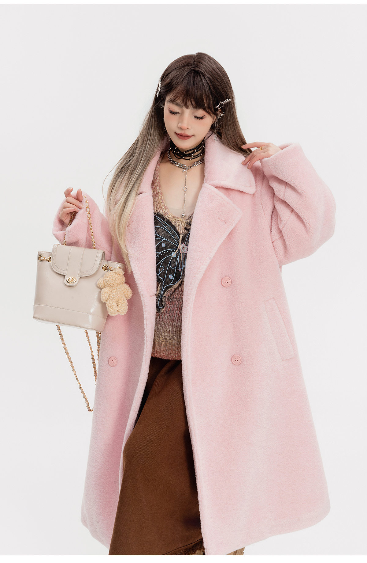2024SS◆人気ファッションのゆったりした毛皮のコート◆素敵 2024SS◇人気ファッションのゆったりした毛皮のコート◇素敵 2色