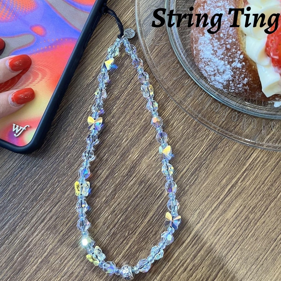 ♦String Ting♦スマホストラップ クリスタル