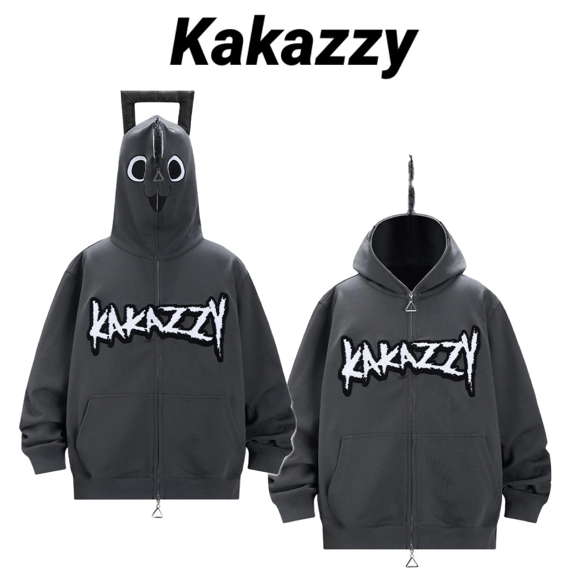 ◆Kakazzy◆Full Zip Hoodie DarkGray 送料込