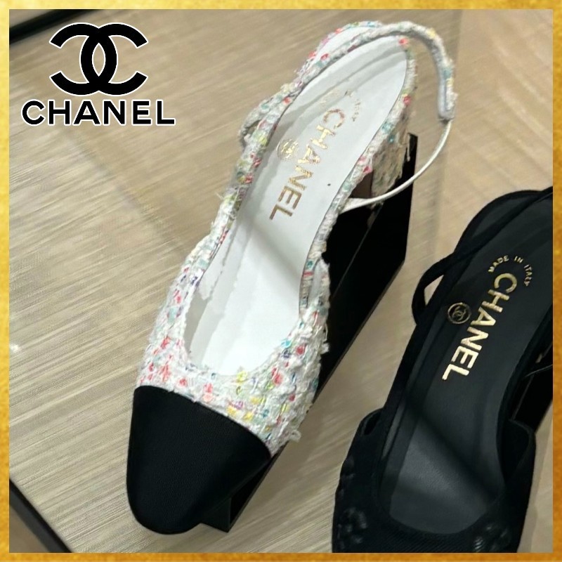 【足元からおしゃれに】CHANEL スリングバック シューズ