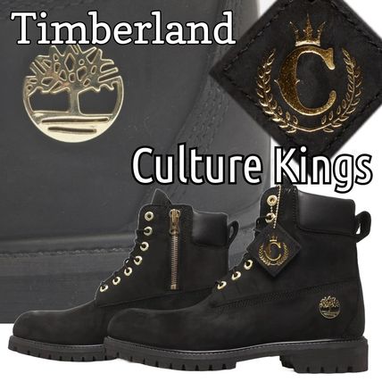 Timberland More Boots Unisex Suede Street Style Collaboration Plain Leather Logo