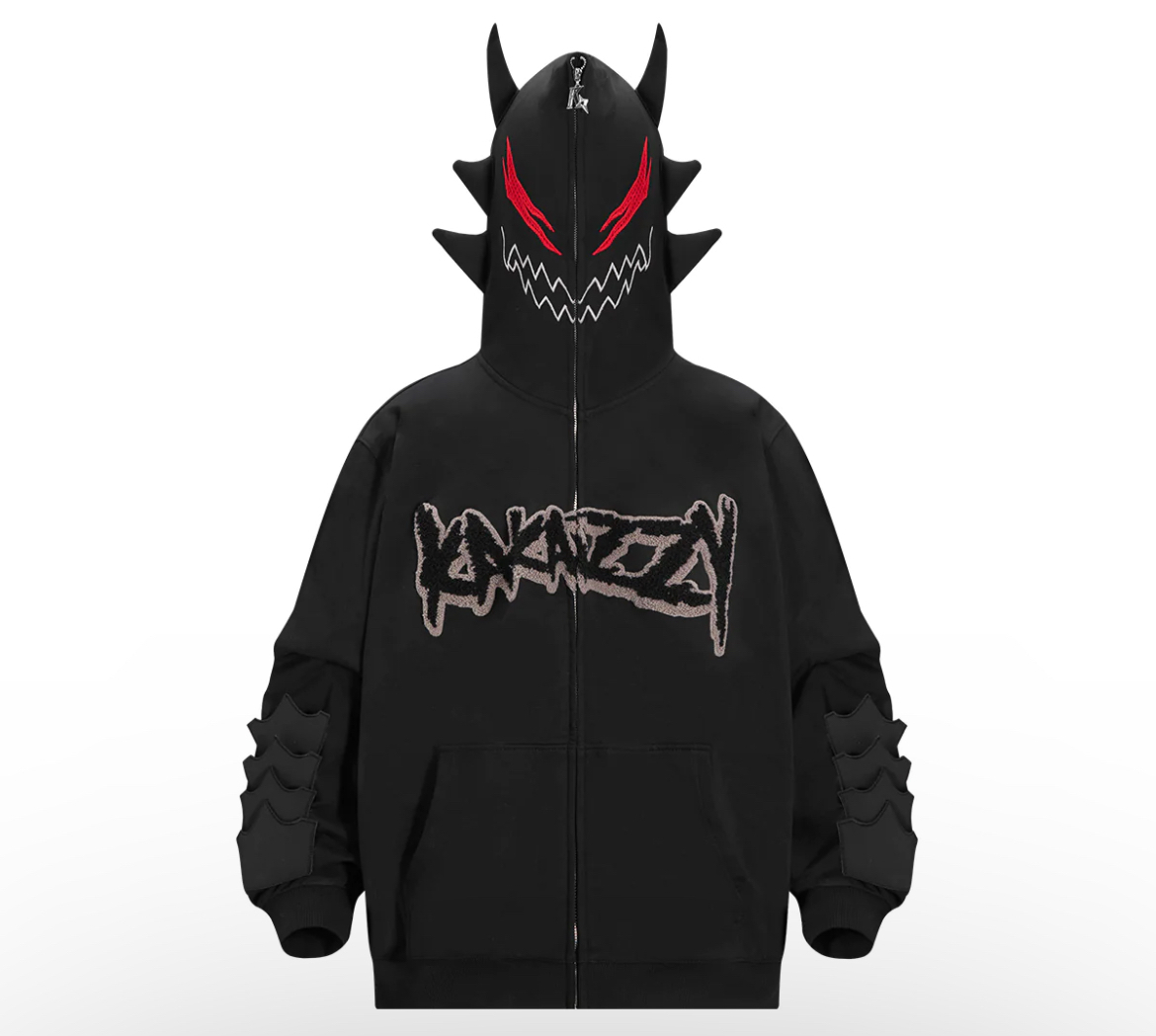 Kakazzy ロゴ フルジップ パーカー 関税送料無料