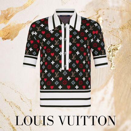 Louis Vuitton Polos Monogram Casual Style Elegant Style Logo Polos