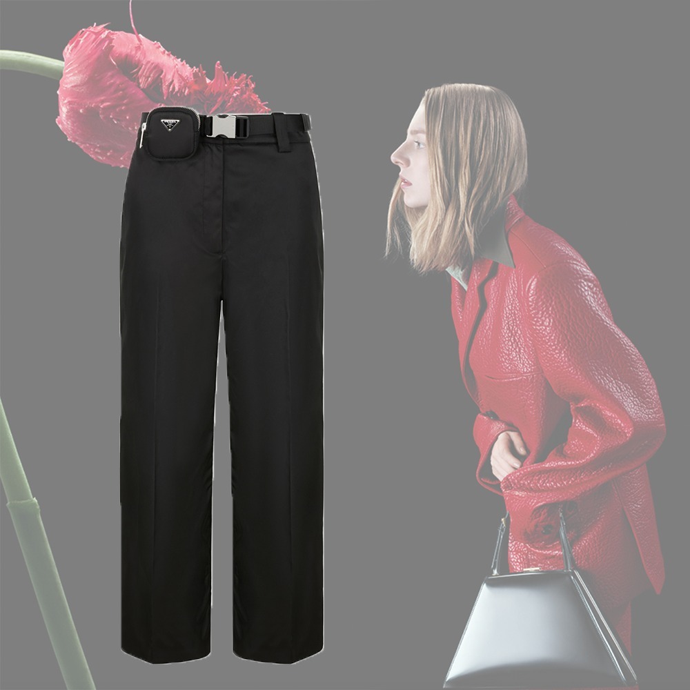 【希少】PRADA ナイロン ギャバジン パンツ ブラック