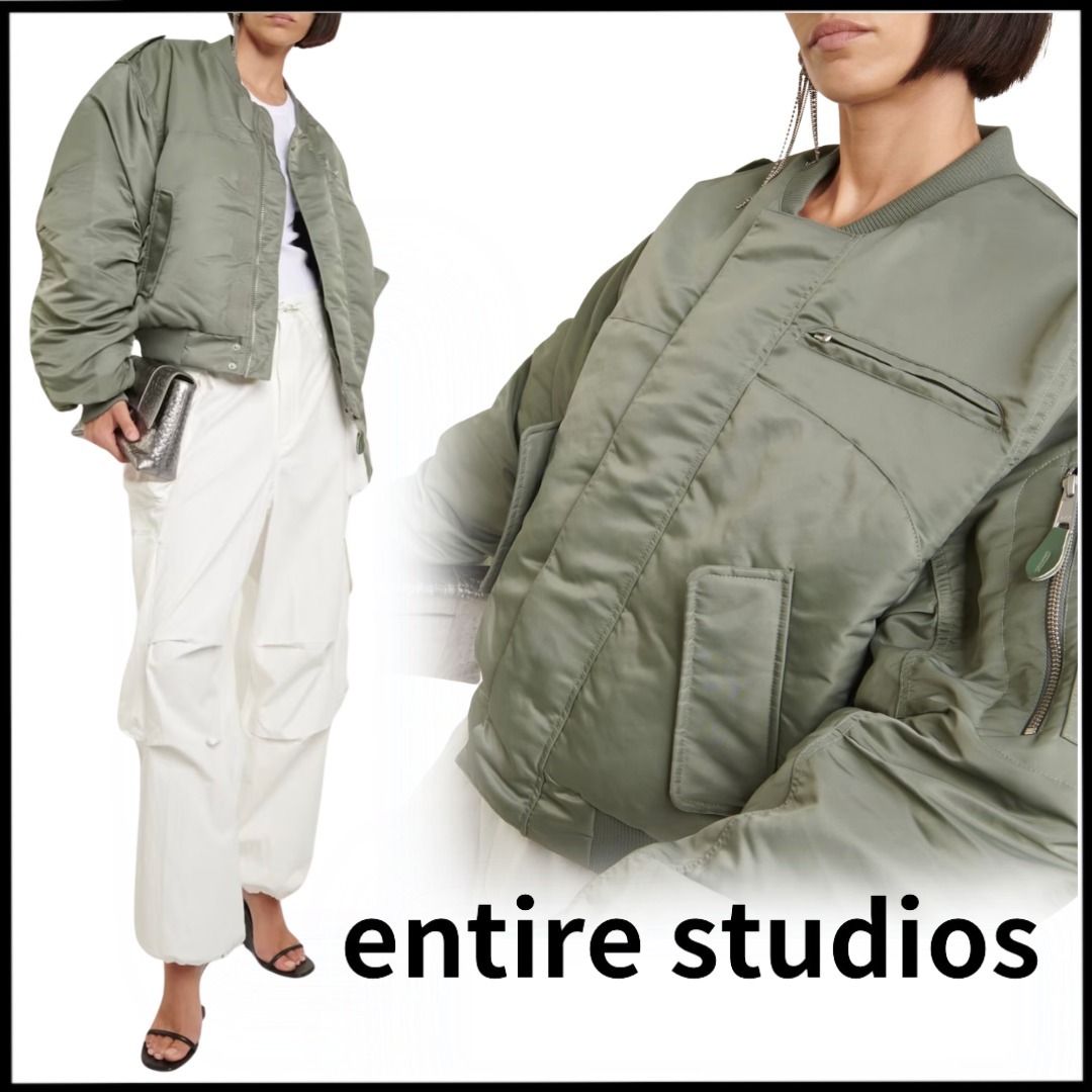 entire studios エンタイアスタジオ A-2 クロップド ジャケット