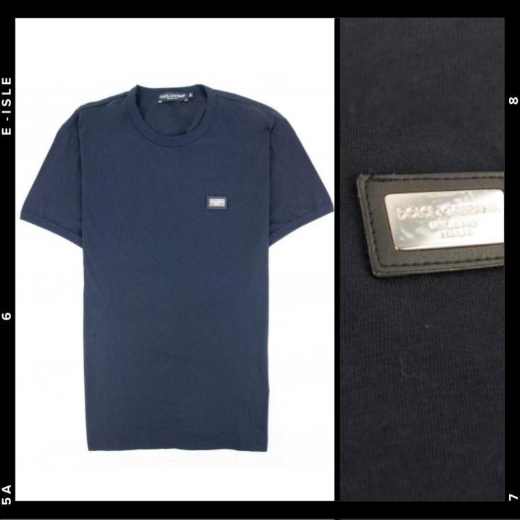 希少【DOLCE & GABBANA】メタルロゴラウンドネックTシャツ