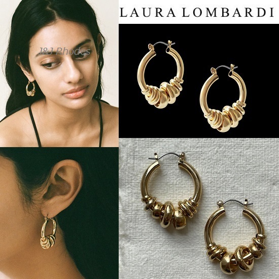 【国内発送】☆Laura Lombardi☆主役級！2WAY円形チャームピアス