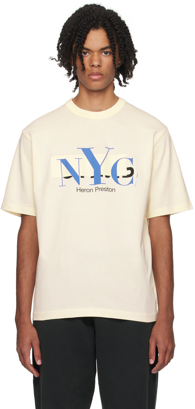 【関税込み】Heron Preston オフホワイト NYC Censored Tシャツ