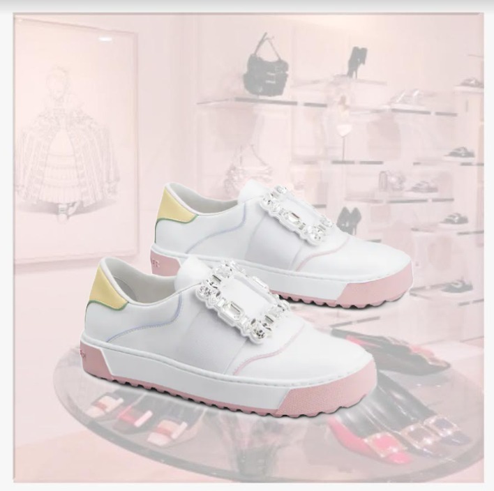 [Roger Vivier]Very Vivier Strass バックル スニーカー