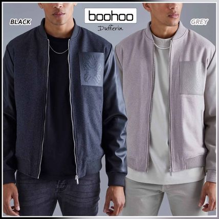 boohoo More Jackets Street Style Logo Jackets