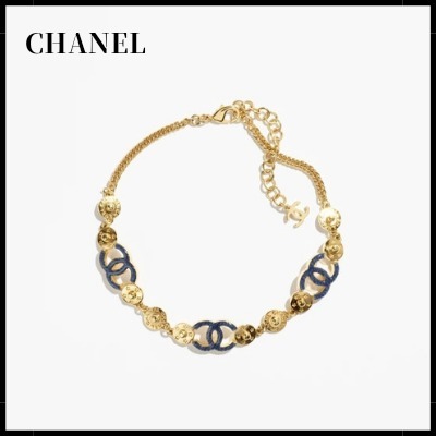 【24P新作★ブルーのCCロゴ♪】CHANEL チョーカー ネックレス