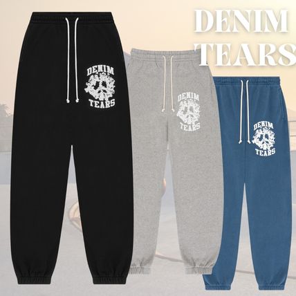 Denim Tears Joggers & Sweatpants Unisex Street Style Plain Cotton Logo Loungewear