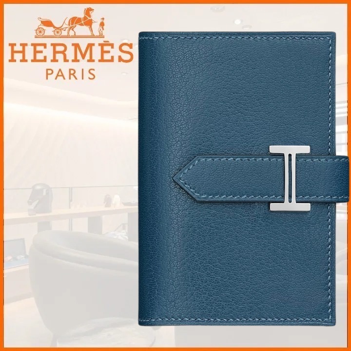 【 HERMES 】ウォレット べアン ミニ ネイビー