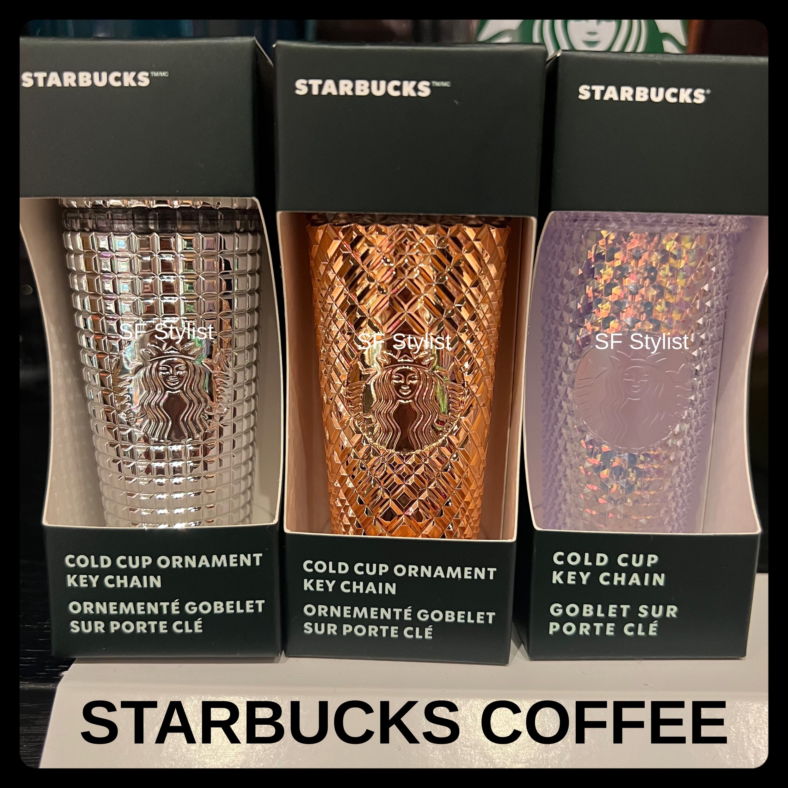 アメリカ限定★Starbucksミニスタッズタンブラーキーホルダー