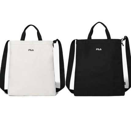 FILA Totes Casual Style Street Style Plain Crossbody Formal Style  Logo