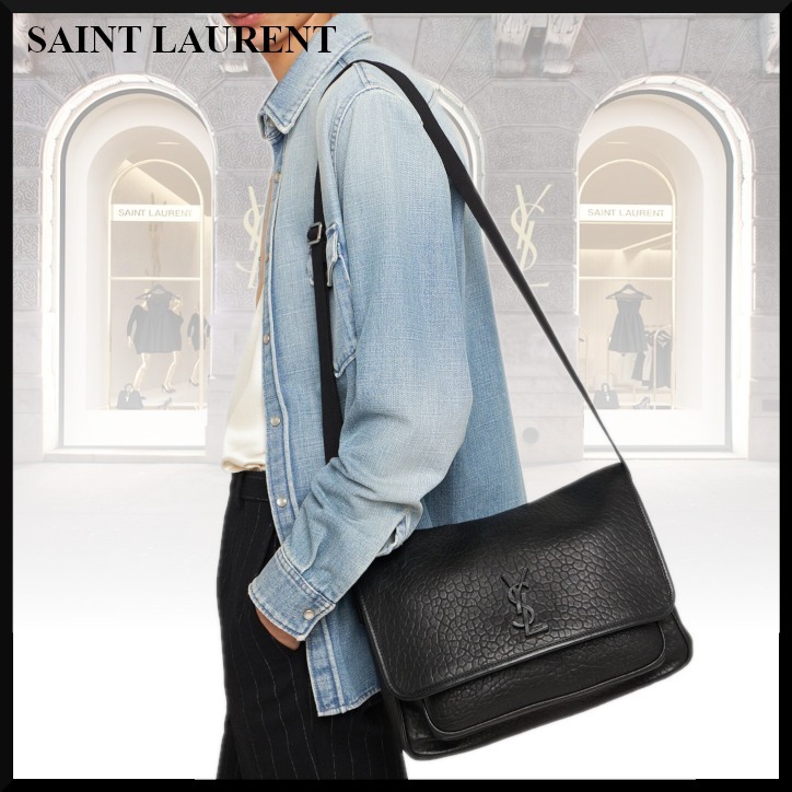 【SAINT LAURENT】NIKI グレインレザー メッセンジャー バッグ