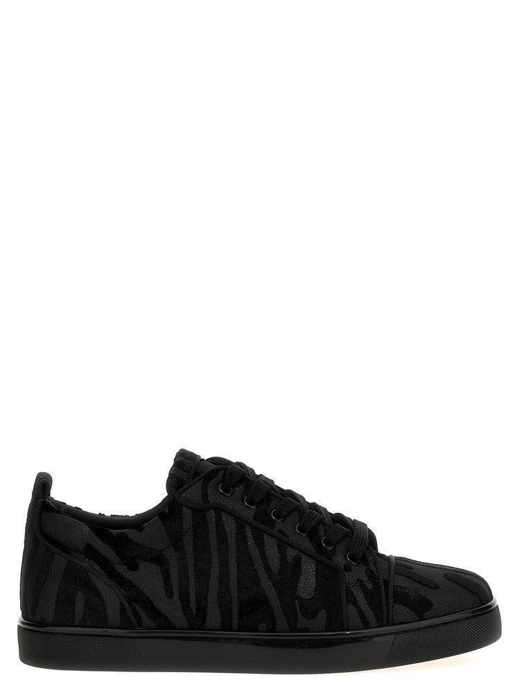 CHRISTIAN LOUBOUTIN Louis Junior ベルベット▲ブラック