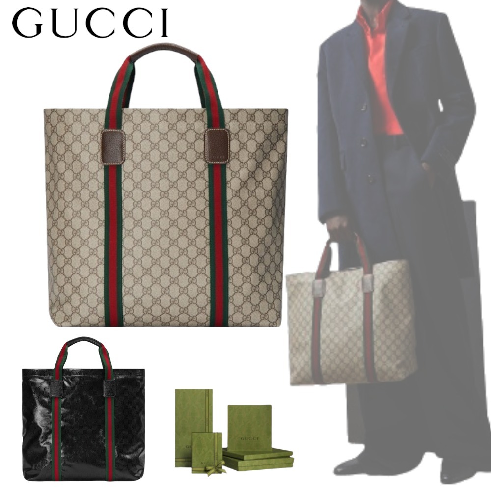 【GUCCI】クリスタル GG ミディアム トートバッグ