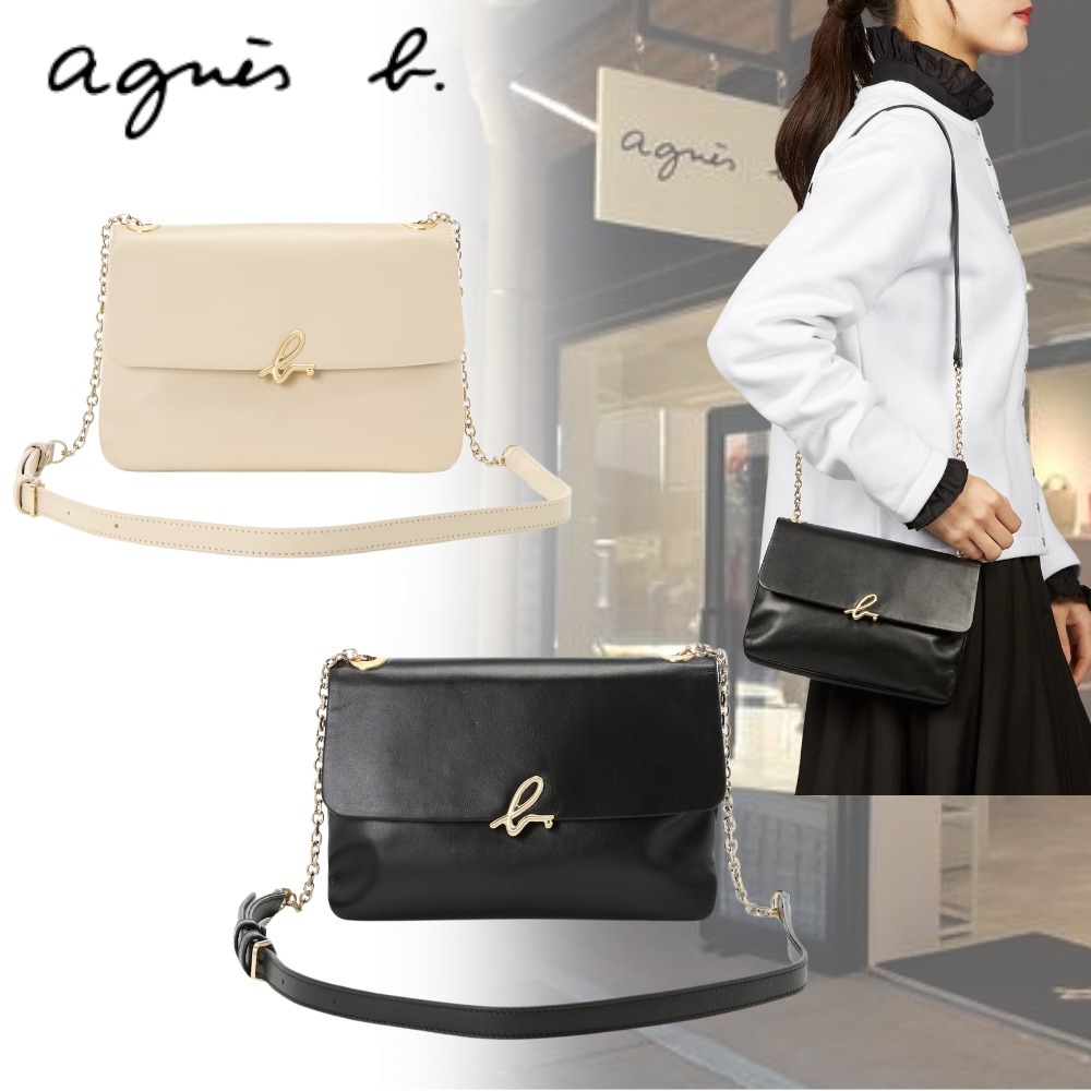 すぐ届く☆Agnes b ショルダーバッグ シンプル ギフトにも◎