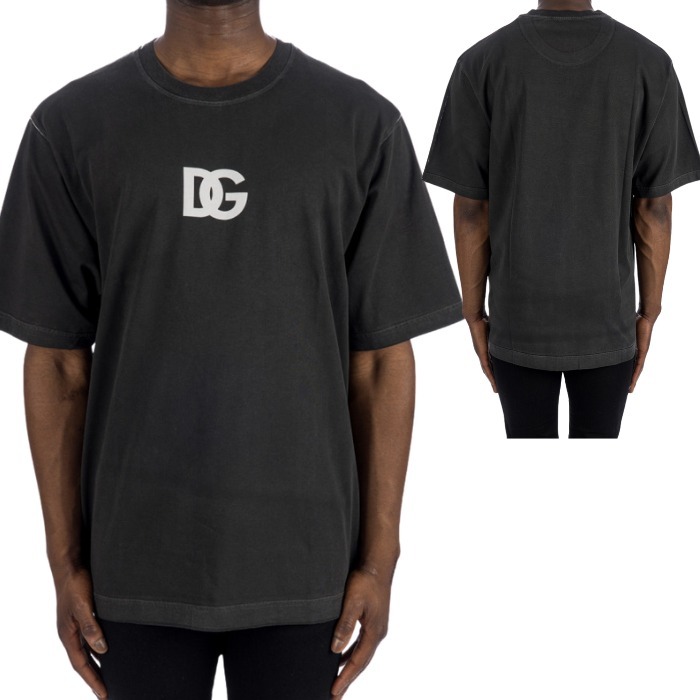 【Dolce & Gabbana】コットン Tシャツ ロゴ ブラック メンズ
