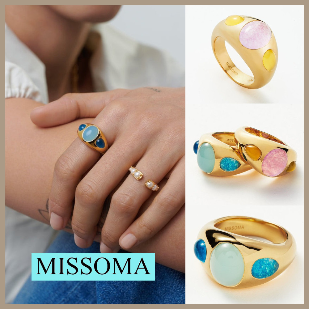 ★MISSOMA★ GOOD VIBES トリプル ジェムストーン ドーム リング