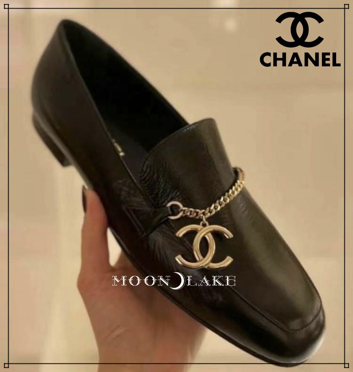 ≪24SS★≫CHANEL ローファー CCチャーム チェーン