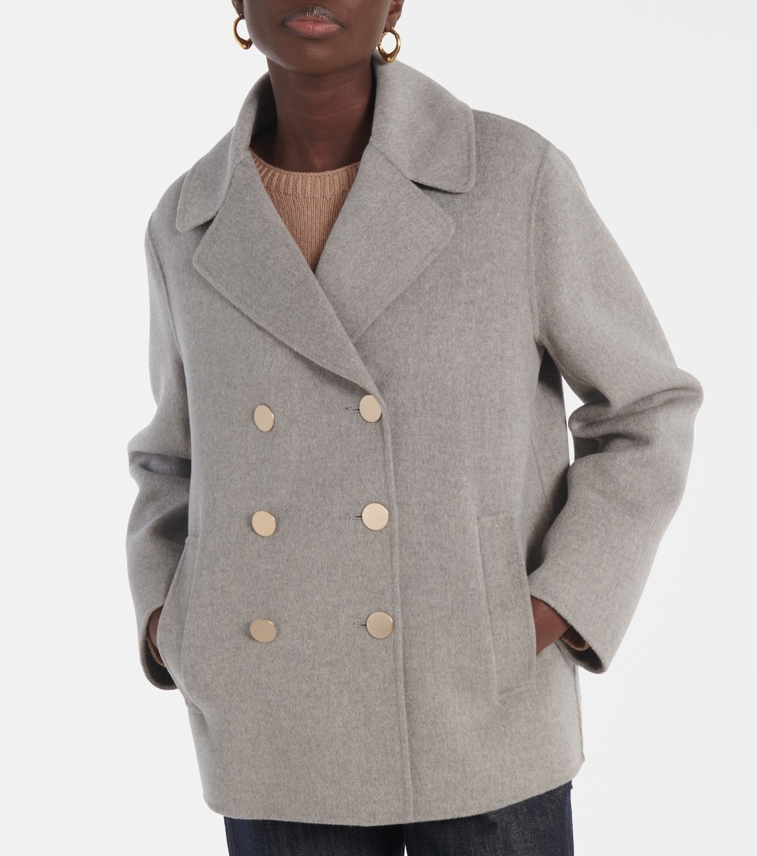 【‘S Max Mara】Margot バージン ウール ショート ピーコート S Max Mara】Margot バージン ウール ショート ピーコート (S