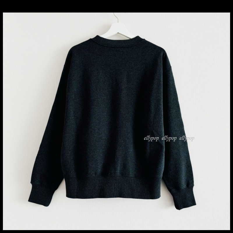 AMI PARIS Patch Sweatshirt Anthracite アミパリス スウェット AMI PARIS Patch Sweatshirt Anthracite アミパリス スウェット