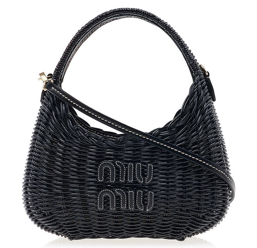 【MIU MIU】WANDER WICKER HOBO BAG