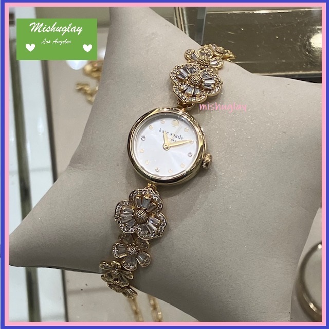 Kate Spade ゴールド フラワーモチーフ 時計デイジークリスタル