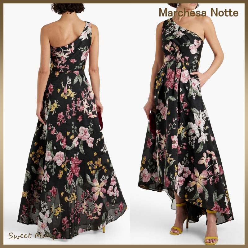 Marchesa Notte☆ワンショルダー ロングドレス♪【送料込】