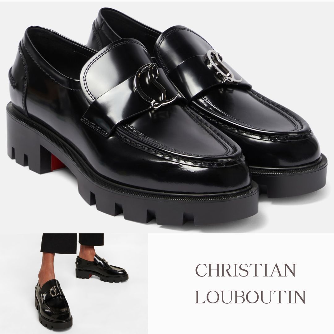 【Christian Louboutin】CL Moc Lug レザーローファー