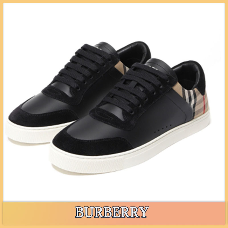 【Burberry】★送料・関税込★レザースエードチェック