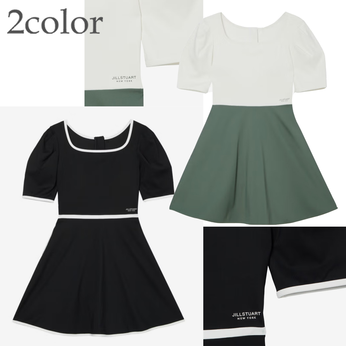 ワンピース水着 JILLSTUART Short Sleeve Color Dress Swimming suit 4BKS225