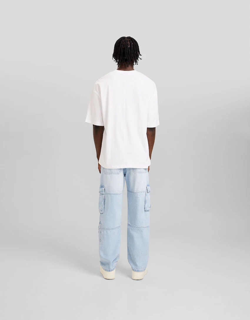 Bershka★ジャカード buggy バギーデニム org.jpg
