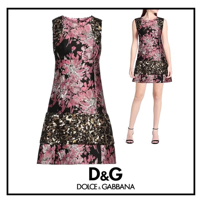 【SALE!】DOLCE＆GABBANA 上品 花 パーティドレスワンピース