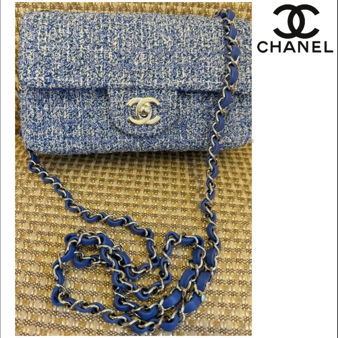 《上品なブルー☆彡》 CHANEL ミニ フラップ バッグ