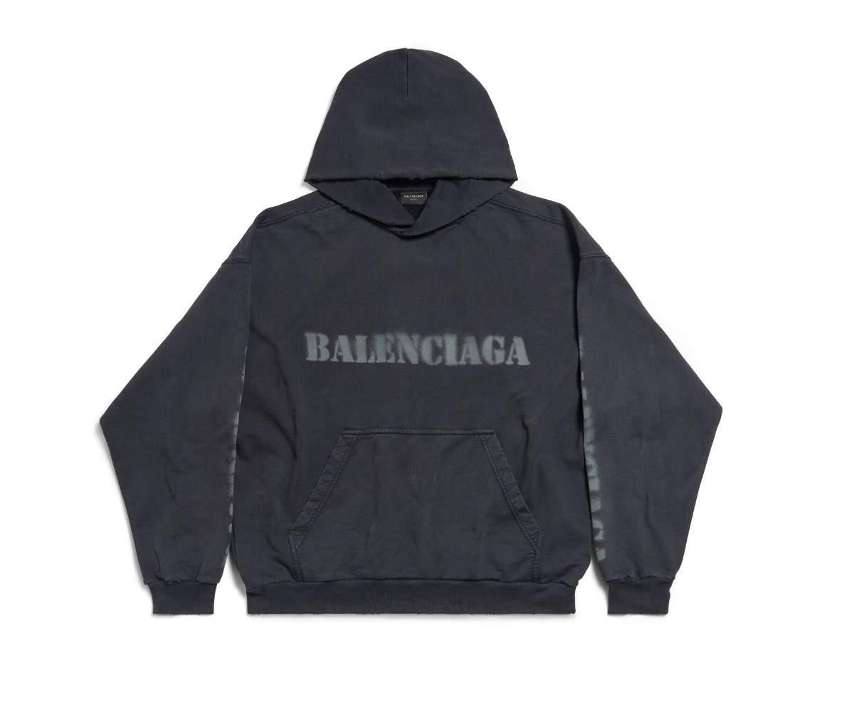 BALENCIAGA】STENCIL TYPE HOODIE ミディアムフィット ロゴ