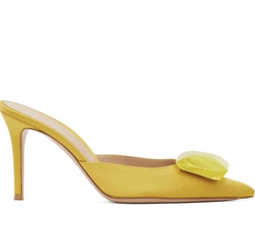 VIP SALE《Gianvito Rossi》JAIPUR PUMP 85 mm サテンミュール
