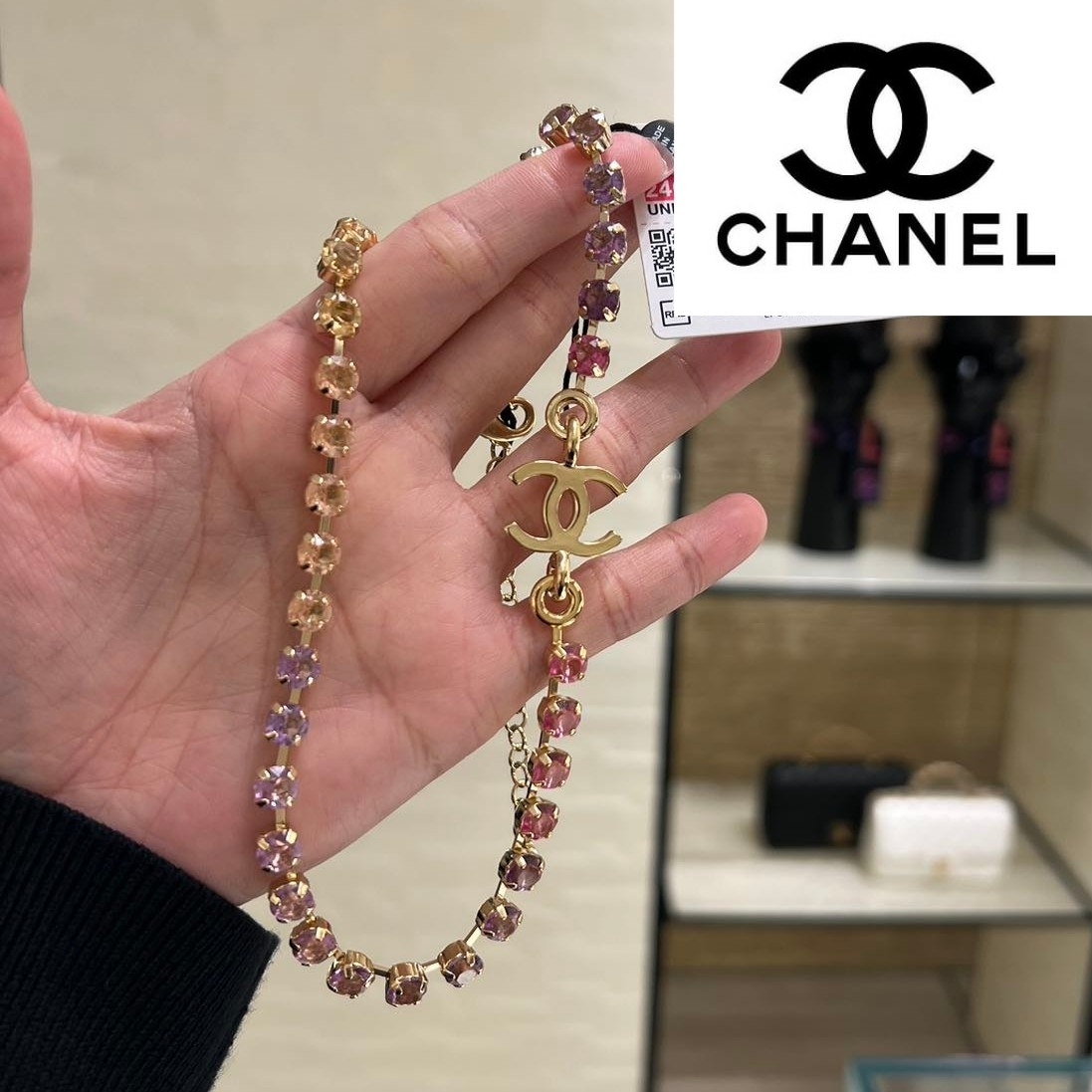 【CHANEL】ピンクグラデーションにときめく★シャネルネックレス