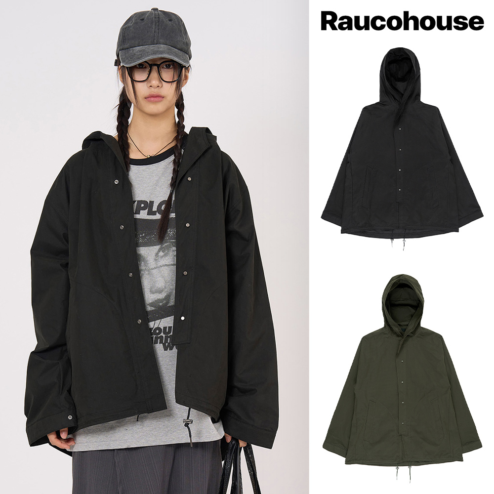 【Raucohouse】Boa snap over hooded jacket