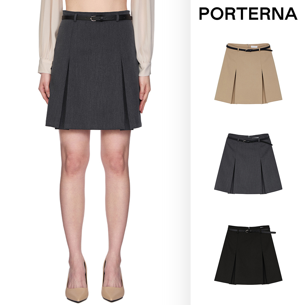【PORTERNA】Soldier Mid-Length Skirt